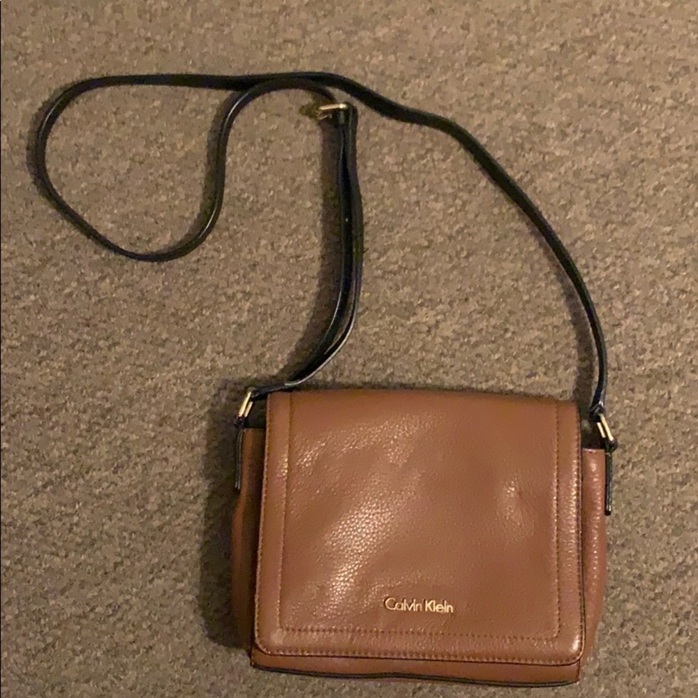 Calvin Klein pebble leather crossbody